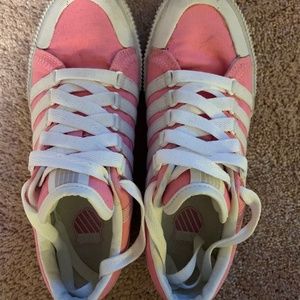Used women’s size 6.5 Pink Kswiss sneakers